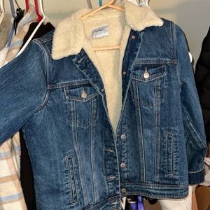 Fleece lines Jean jacket